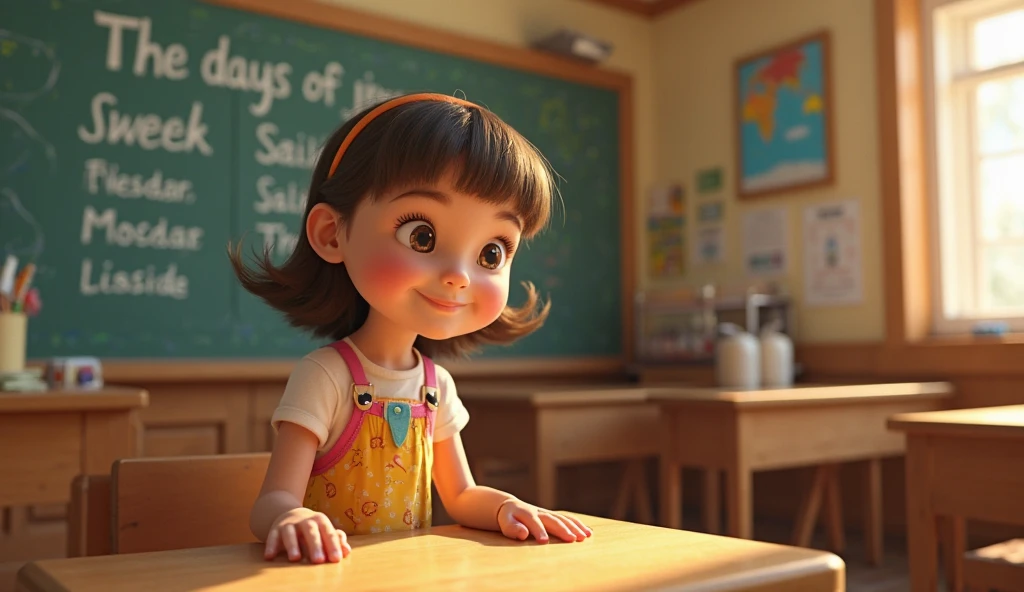 (Pixar style: 1.25) A little girl doing school activities, natural skin texture, 4K textures, HDR, intricate, highly detailed, sharp focus, cinematic appearance, hyper-detailed --auto