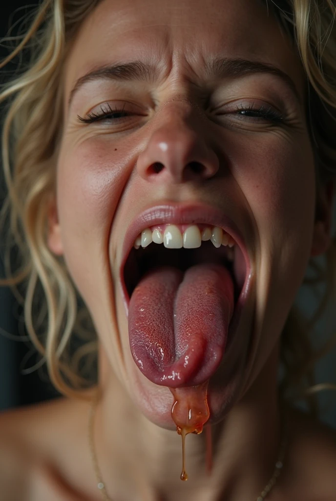 a beautiful sexy woman eating penis for dinner with a fork, severed penis on a plate, beautiful breasts, brunette, she is nude, she is biting into a hard penis, she has cum all over her body and in her hair, she is very excited, looks like Jennifer Lawrence, is very happy, smiling, biting off a cock, eating a penis for lunch, biting into a penis, stabbing a penis with a fork, penis on a plate, cutting up a penis, putting a penis in a meat grinder, eating penis for dinner, cut off cooked penis on plate