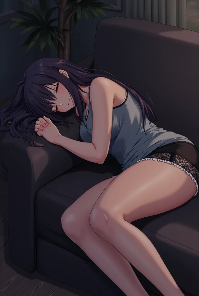 masterpiece,Female college student sleeping in bed,Bra and panties,Midnight,