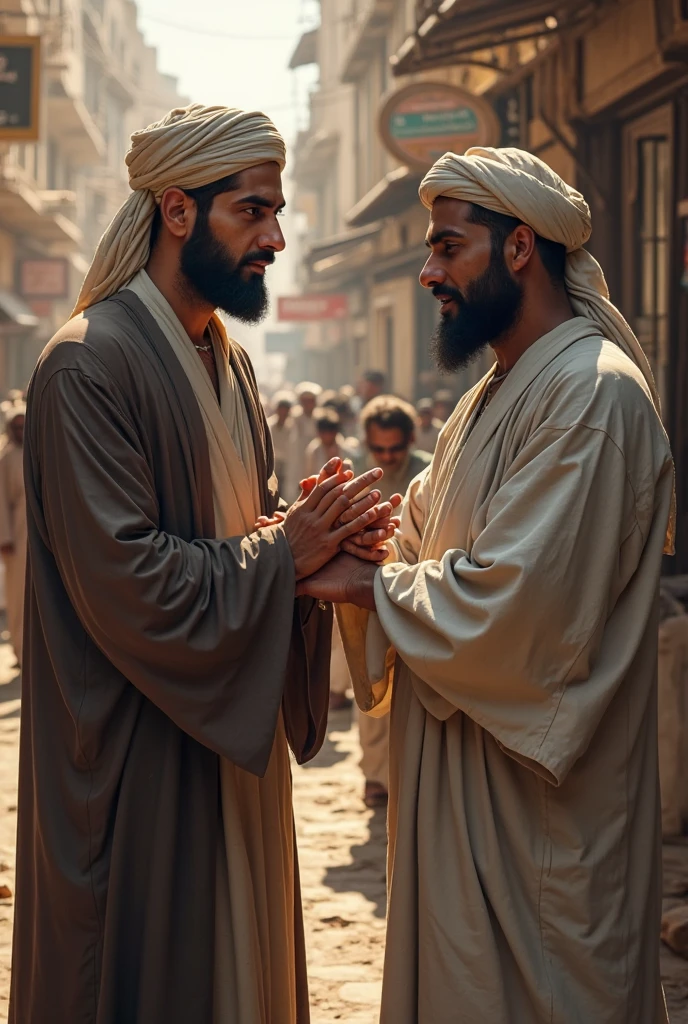 A Muslim man shook hands with another Muslim man and said, "You don't know anything."