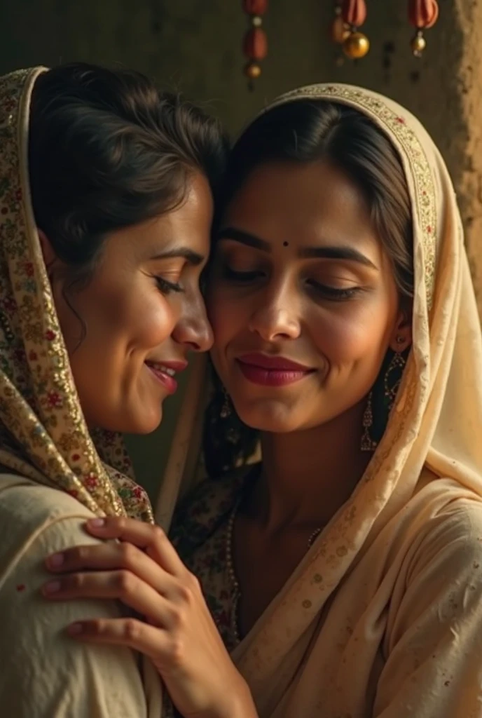 (Best quality, romance romantic mood,style), two mature women's kissing ,(Meaningful persian screenwriting:1.1), Combine elements perfectly.