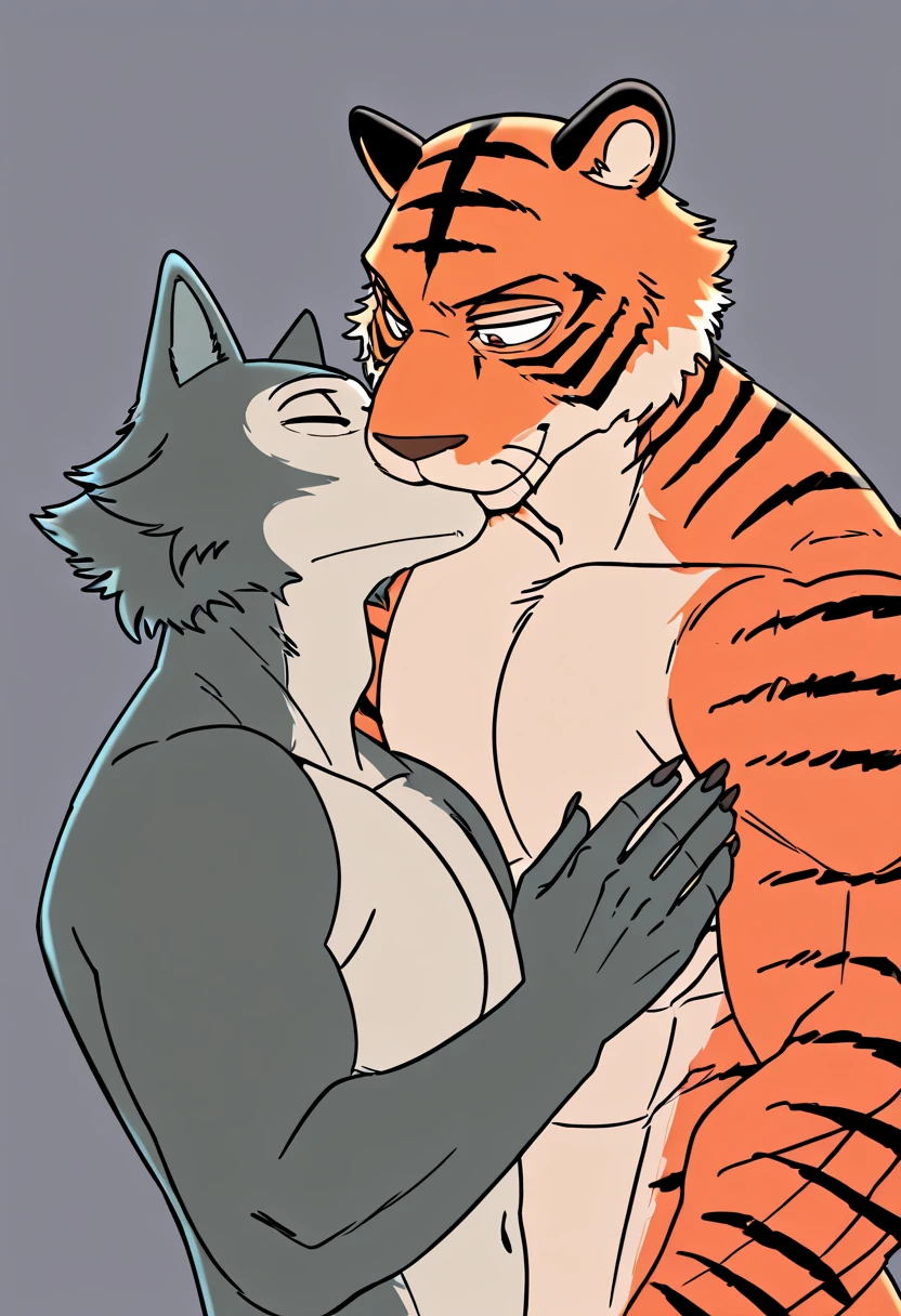 Master tigress woman kiss po