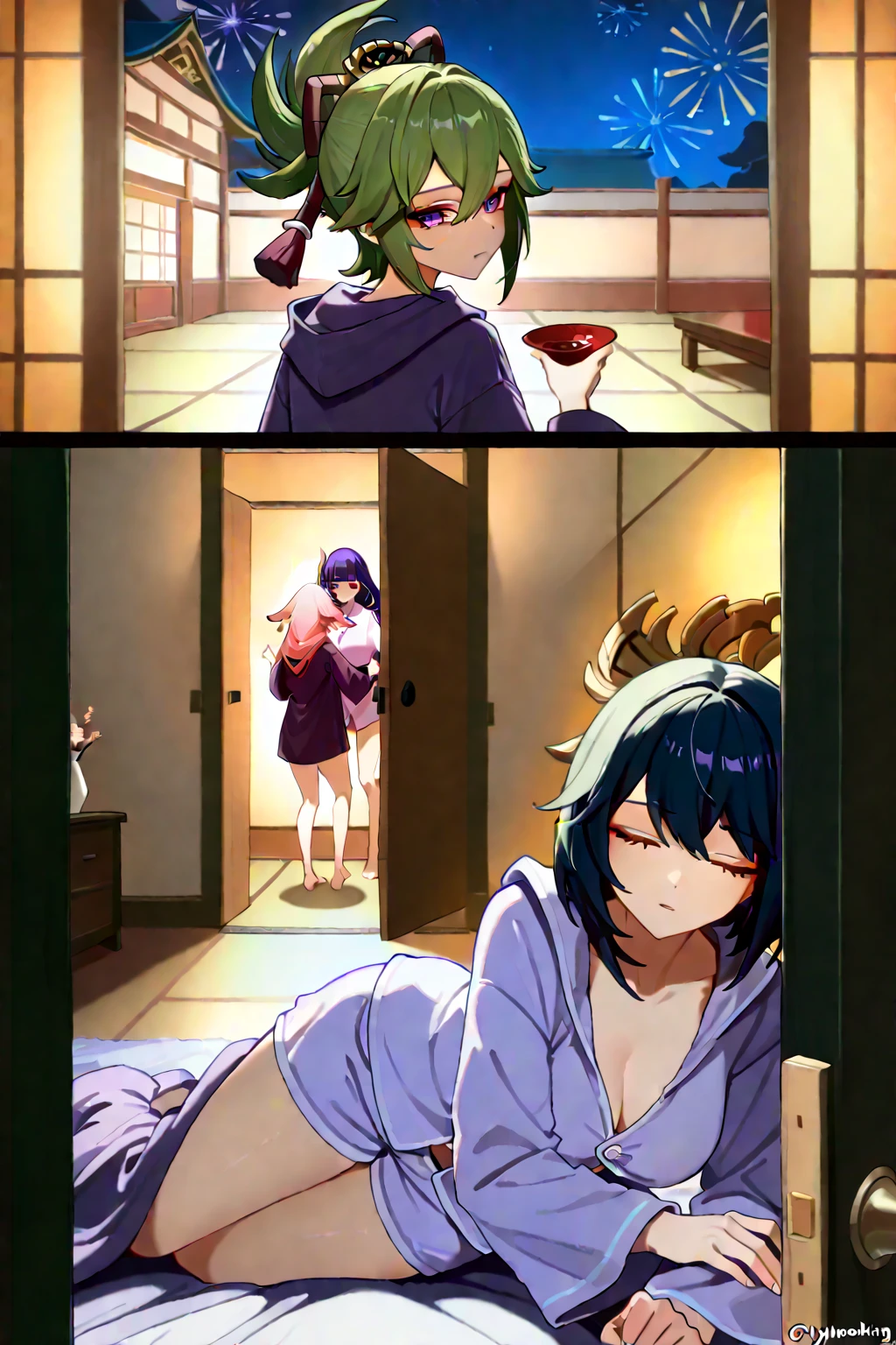Ultra-high resolution photos、Full body description、Very accurate depiction of the human body、Heian period picture scrolls、Tanabata、Orihime and Hikoboshi、A one-night reunion each year、Very intense sex