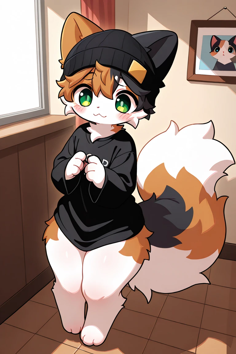 Cat Femboy , wide big hips, 