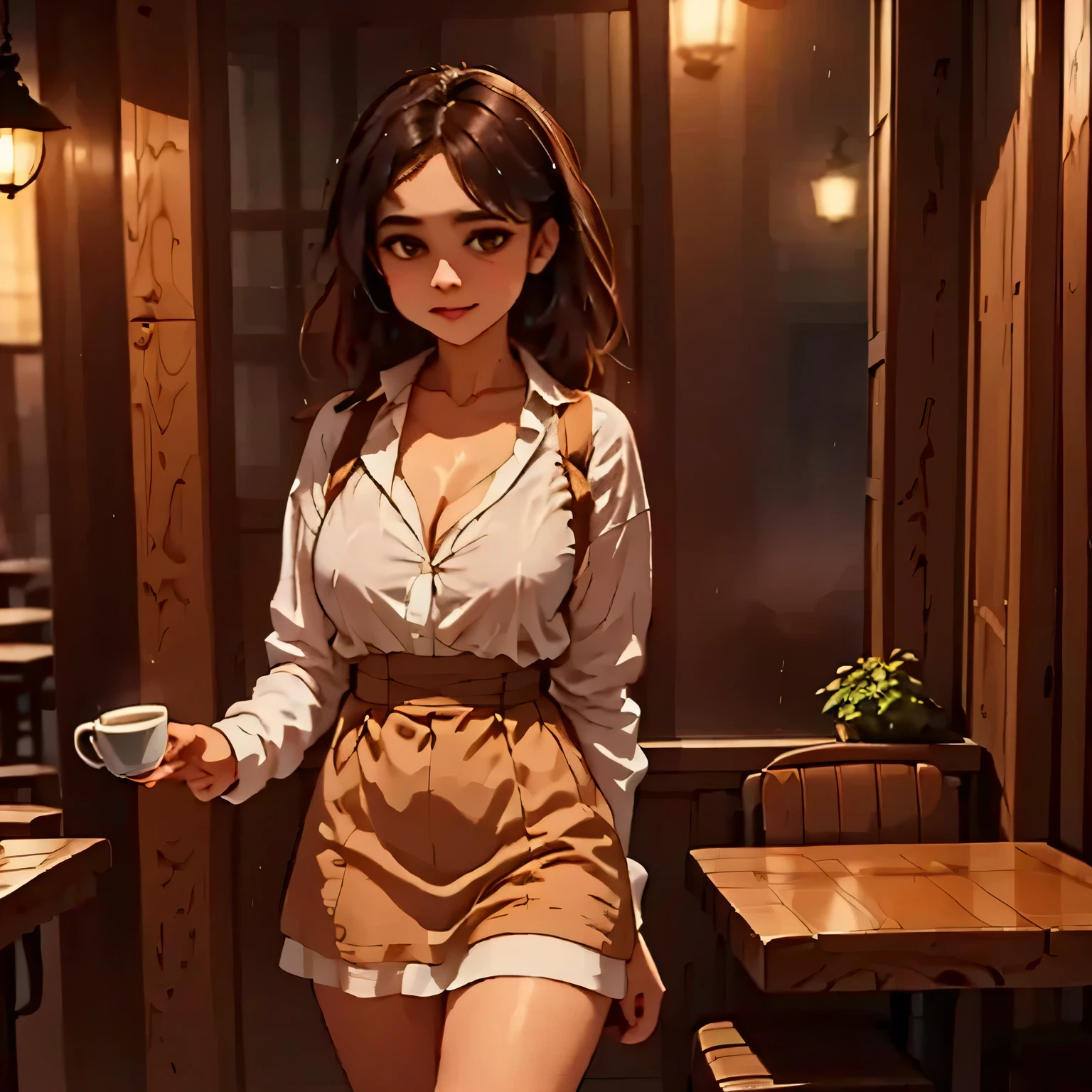 A handprint on the fogged window of a rain-soaked café Inside, a steaming cup left untouched. Outside, someone walks away into the night—their silhouette blurred by the downpour.