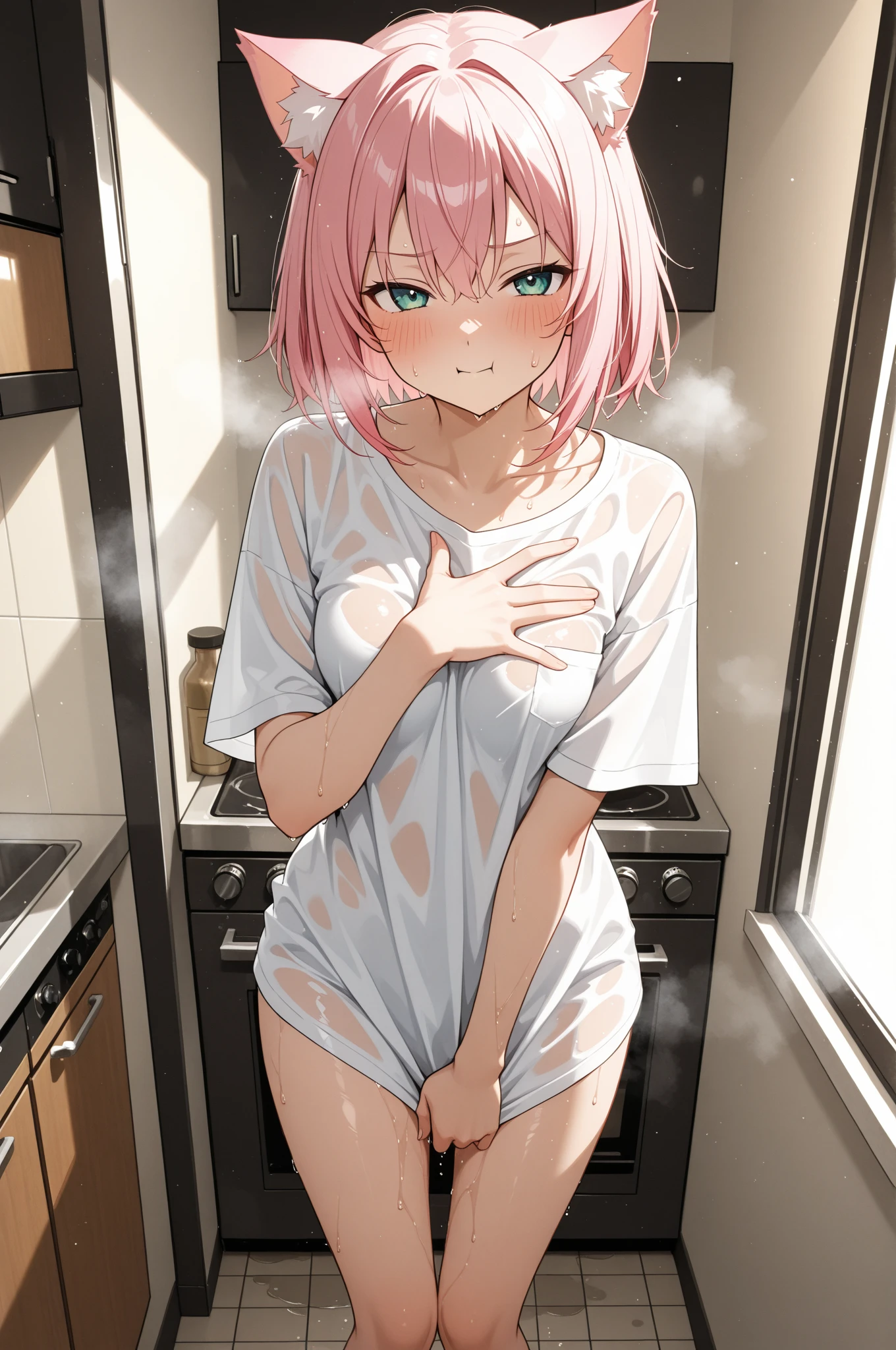 nino,nsfw,embarrassedsweat,steam,1girl,panty shot