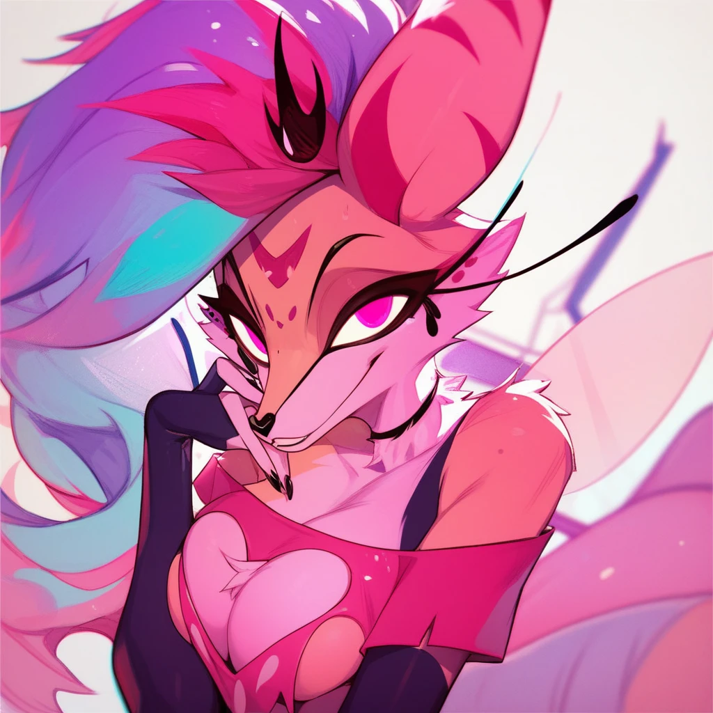 My little pony, long red hair, white body, red eyes, cunilingus