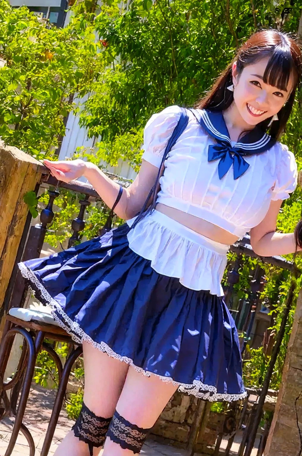 (dynamicposes:1.4), (dynamic ungle:1.4), Romper (细致背景:1.4)、hyper detailed background、(Floating light blue clouds:1.4)、(Floating blue flowers:1.4)、 Romper (perfect anatomia、perfect hand:1.4)、(Perfect five fingers:1.4)、(Perfect 4 long fingers and perfect short thumb:1.4)、(Thumb shorter than the other 4 fingers:1.4)、(Perfect two arms:1.4)、(Perfect two legs:1.4)、((top-quality、8K、masterpiece:1.3))、1girl in、A smile、full body Esbian、Slim Faces、Pretty women、(dark brown hair)、hyperdetailed face、A detailed eye、二重まぶた、blured background、Slim Faces、Cute、extremely delicate and beautiful girl、Happy smiling face、Overall、ultra-detailliert、4K、masutepiece、small mouth、Colossal tits、bura、Underpants、a short skirt,high waist skirt,high-necked,Sleeveless,bob cuts,long boots,ultra-detailliert, 4K, masutepiece,Smile,small mouth,white shirt、Skirts that show the body line、low angles、(pantyshot:1.1)、(skirt rift)、(skirt lift by yourself))、