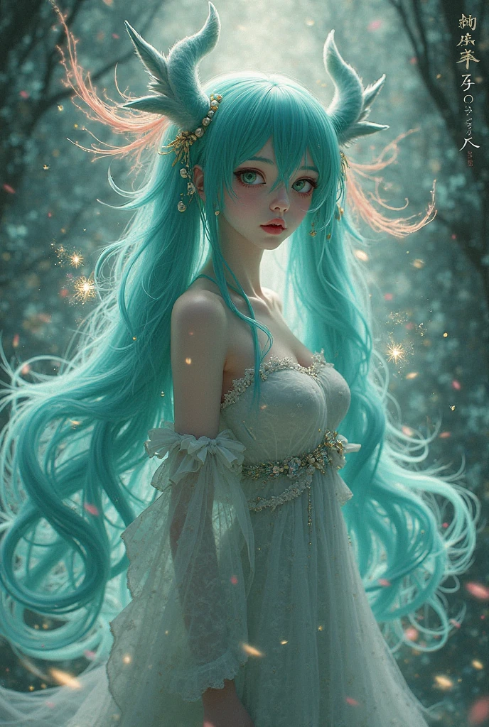 (Fluorescent color: 1.4), (Translucent: 1.4), (Vintage filter: 1.4), (Fantasy: 1.4), Candy World Disneyland Ethereal Soft Fluffy Soft Landscape Forest Snowflake Pale Pink Sky Green Blue Sparkling Ethereal Light Soft Whimsical Light Rainbow Stars Diamond Sparkling Gemstone Background Ultra Realistic Ultra High Quality Cinematic Lighting Huge details Full HD painting Plenty of light, diagonal bangs,
Collared dress, sides
Masterpiece, Best Quality, Real Skin, (Portrait: 1.5), 1 Girl, Blunt Bangs, Long Hair, Full Body Shot