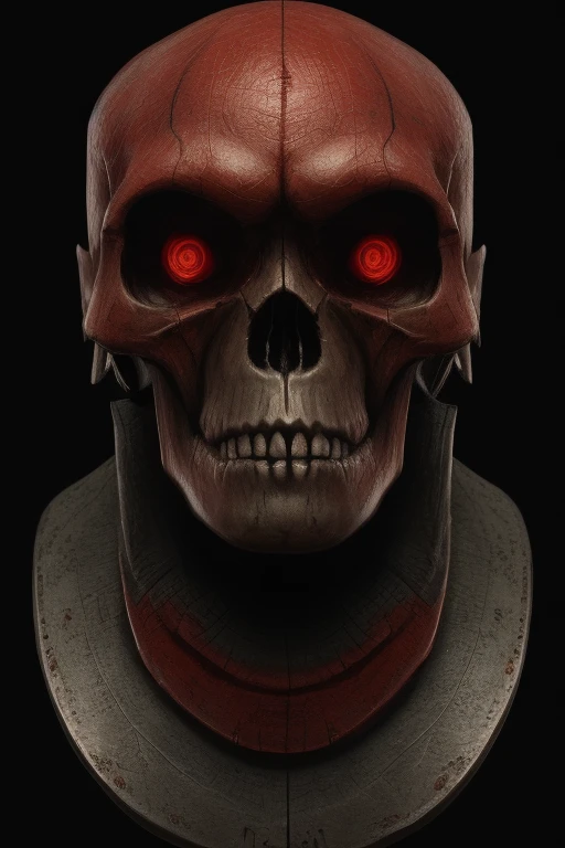 Red skull looking to the right side with a grenade inside and inside a snipe sight
