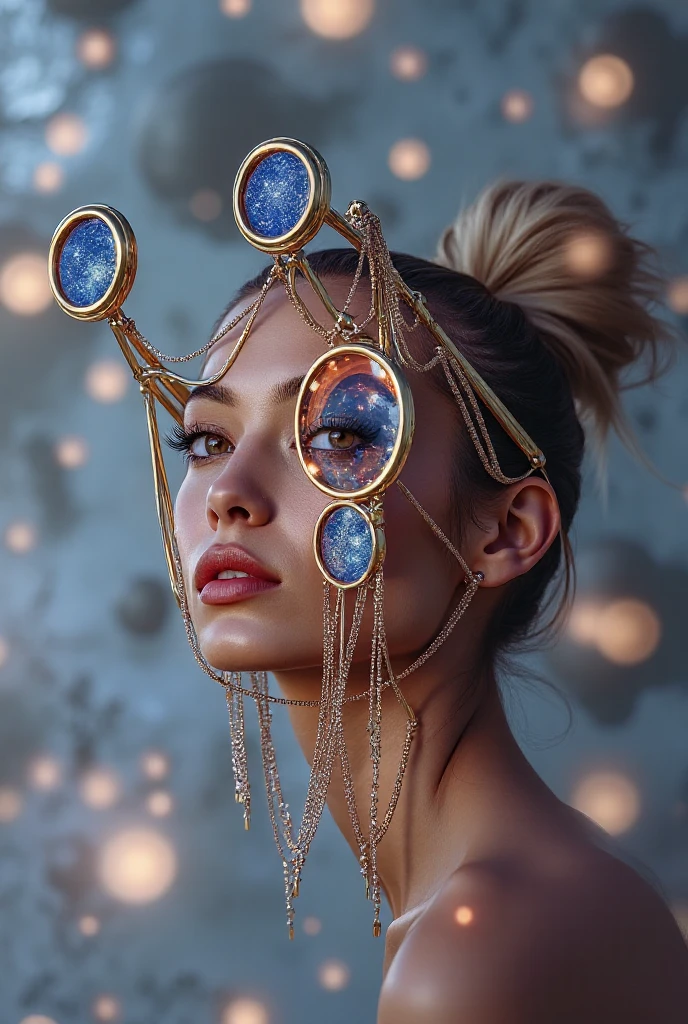 ((Best quality, 8k, Masterpiece : 1.3)), upper bod y, Sharp focus : 1.2, Beautiful woman with perfe ct figure, Highly detailed facial and skin textur e, Detailed eyes, Double eyelids, Interior view, f erpect lighting, Glowing skin,