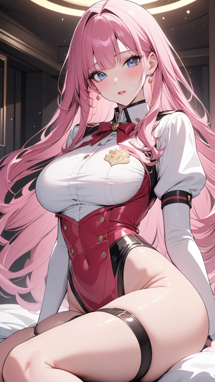 peitos medios, apalpando os peitos, sorriso sexy, (alta qualidade, 8k, obra prima, qualidade ultra, extremamente detalhado, bem colorido, no blurries, foco absoluto, impeccable quality), 1girl, highleg panties, hooded jacket, open jacket, hands, bikini, best quality, highly detailed