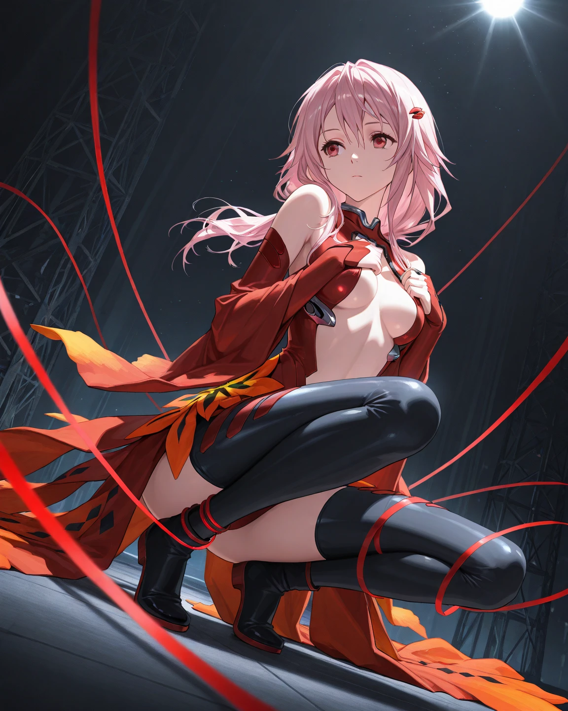 Character CG, HD CG, Advanced rendering, redheadwear, Bracelet, the ring, Wristbands, Lolita swimsuit, frils, lacing, Gothic style, Bare shoulders, dynamic angle, swimmingpool, playing with the water,Cinematic lighting, partially underwater shot, High detail, Chiaroscuro, ultra high def, Textured skin, Super detail, Best quality, 巨作, ccurate, High details, Anatomically correct, High quality