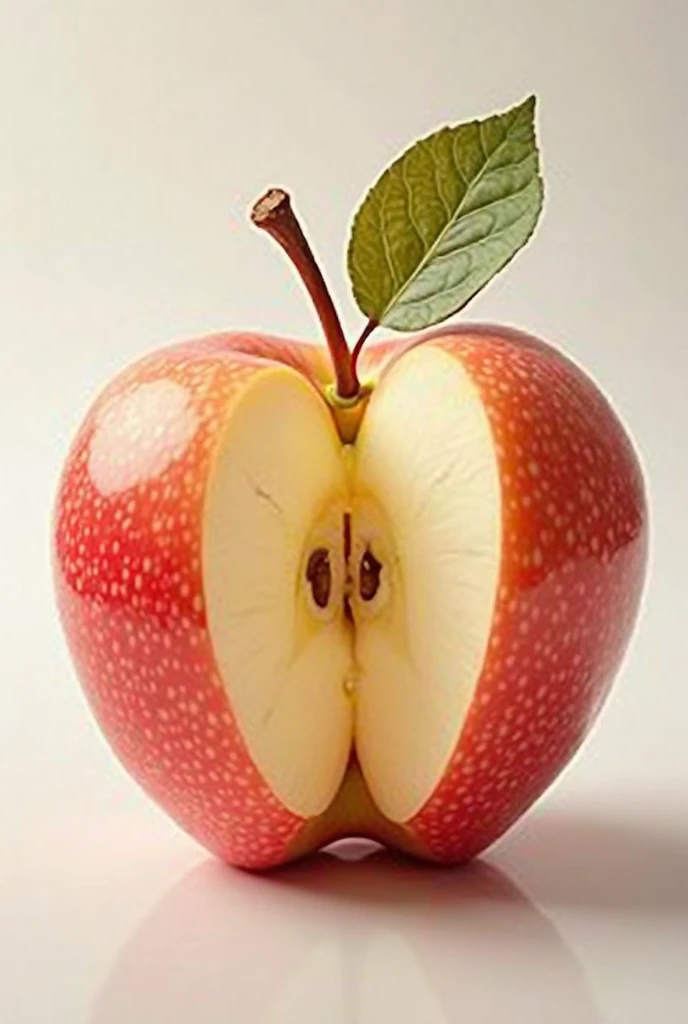 a red apple shaped like a butt in a slightly side position, a big and sexy butt comes out of the top of the apple, an apple with a sexy and big butt, solid yellow background color
