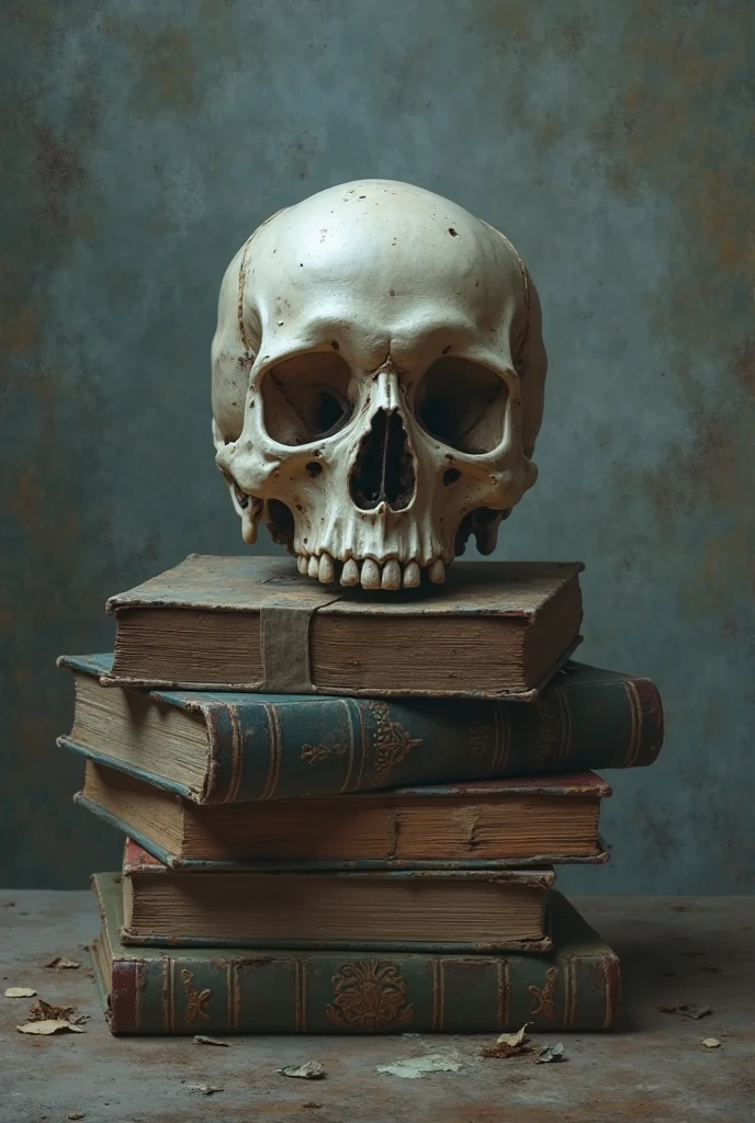 A picture for title of a book on fascism, skull in the centre 