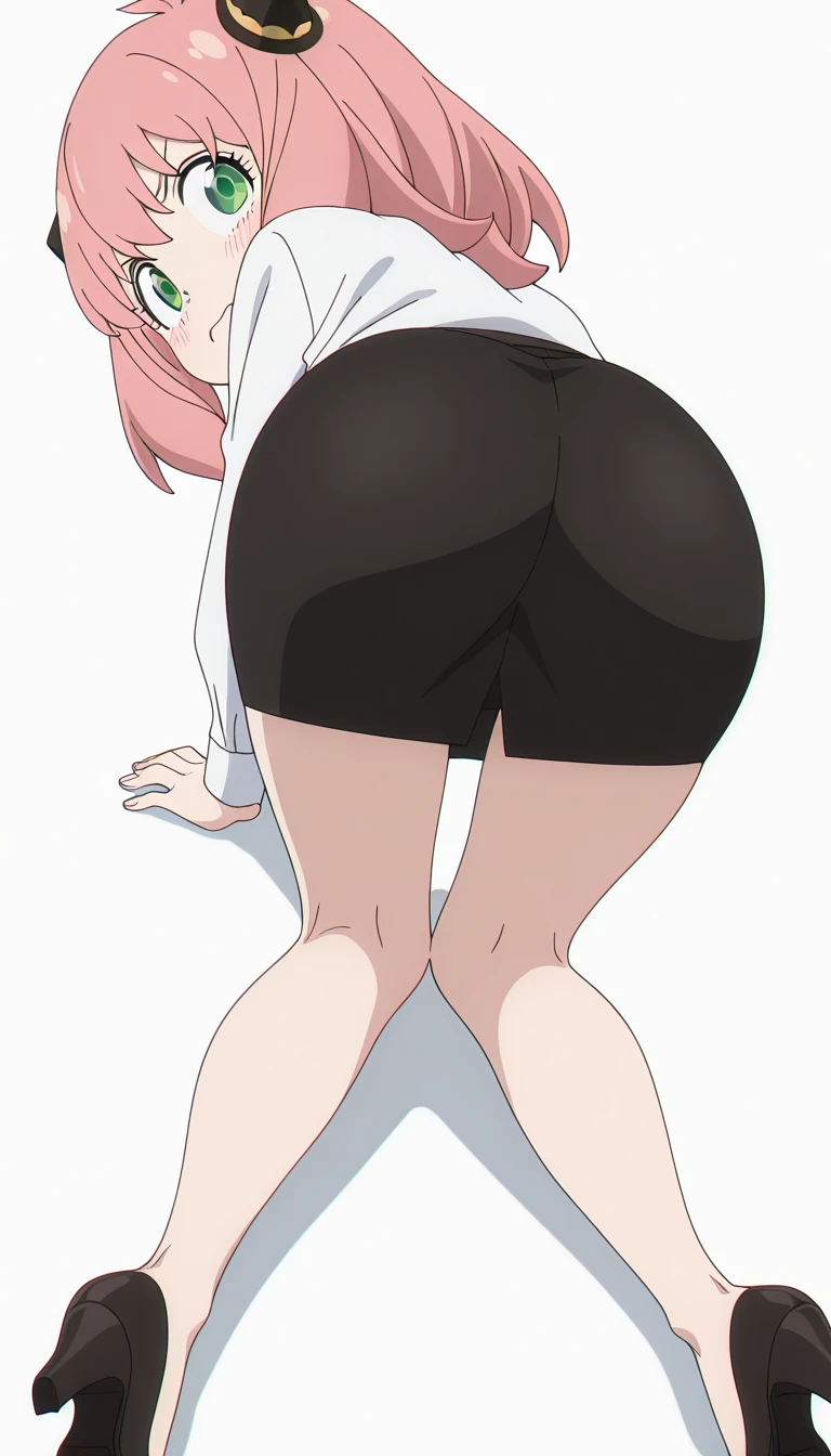 masterpiece, best quality, sakura haruno, cute, sexy, pink panties, knee socks, chubby, big butt, from behind, doggystyle position, focus on butt
