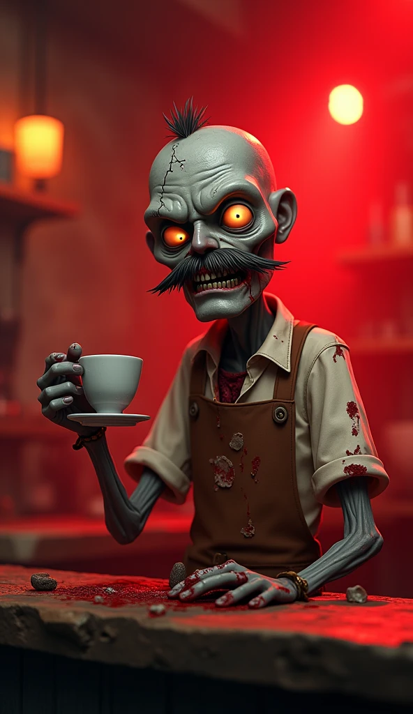 /imagine prompt: unreal engine, asian, close up, Zombie hand, zombie arm, holding a blood bag, holding a blood bag