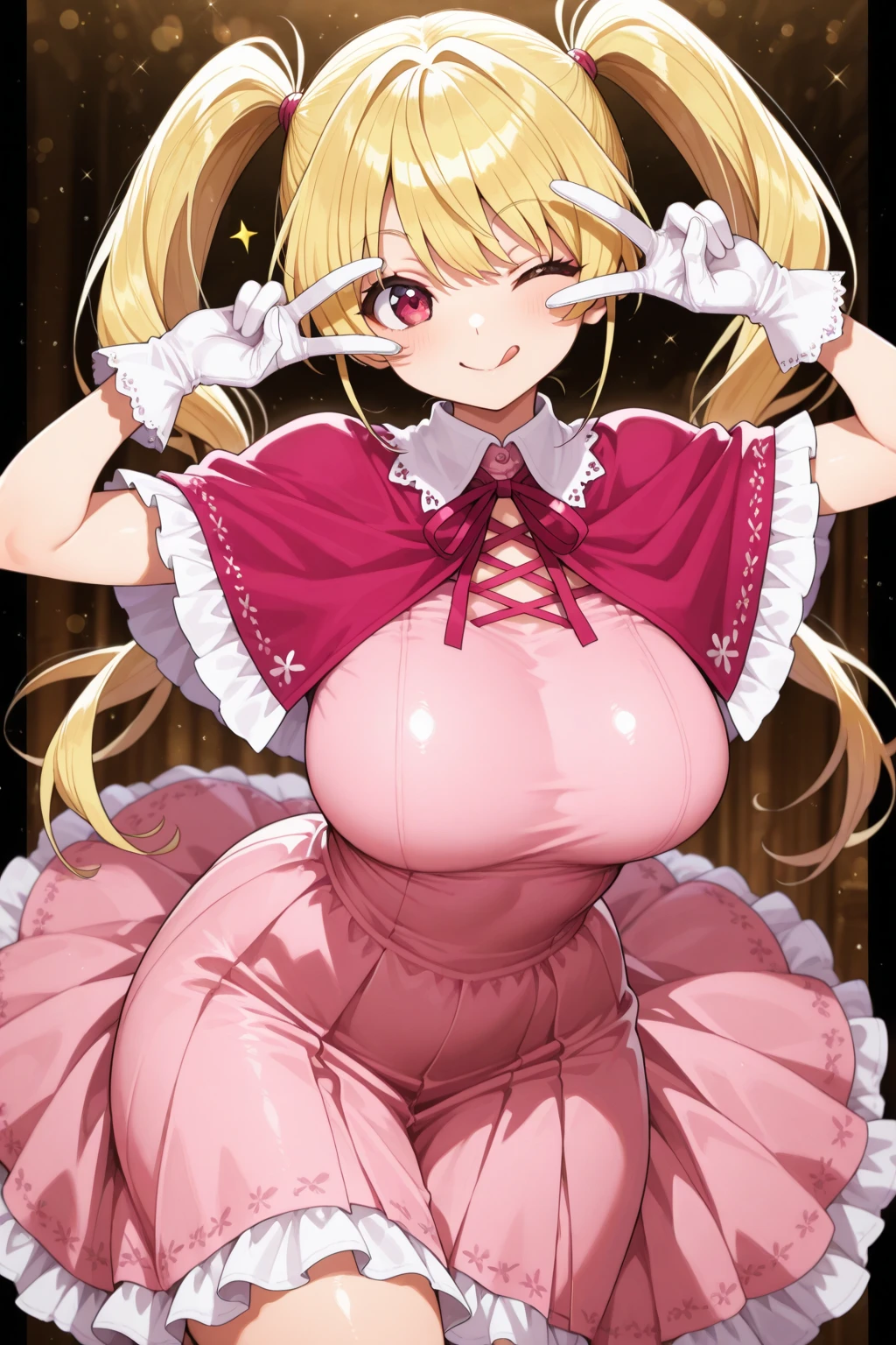2 aduit woman,Face is clearly visible,The whole body is clearly visible,Super detailed,big breast,,Bunny girl,garter belt,bare breasts,winking smile
