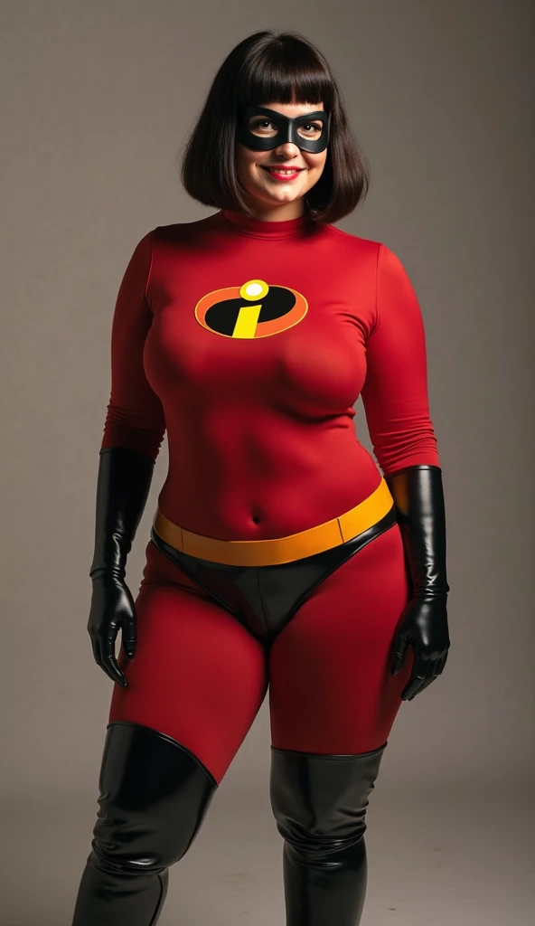 Sexy comics, 1980 comics style, very tight costume, revealing curves of her body, narrow waist, wide hips, thigh gap, cameltoe:1.3