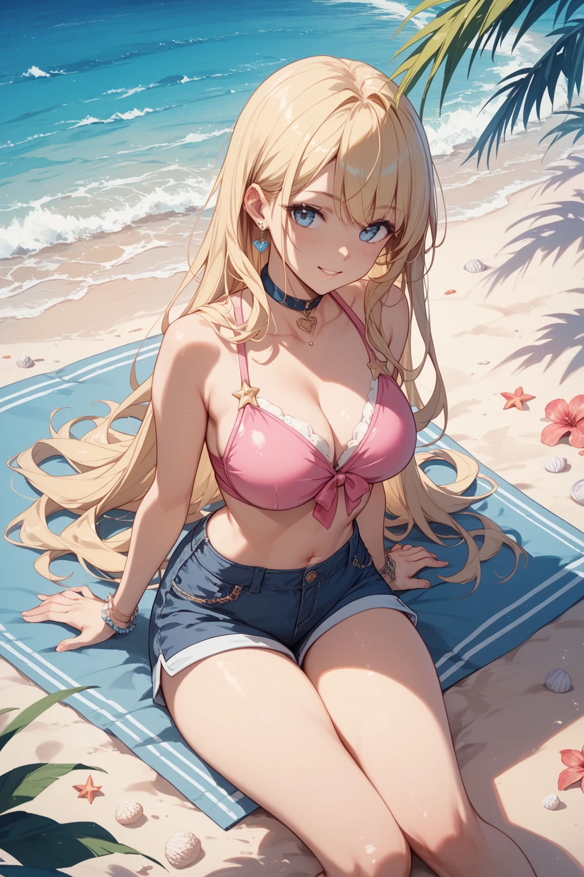 Chica anime en Bikini en la playa con sus orejas de gato levantadas., seductive anime girl, Ahegao, by white deity, wears a bathing suit, oppai, shikami, Attire: Bikini, ecchi, Azure Lane Style, perfect by white girl, anime goddess, by white, , Best Anime Girl, Kantai Collection Style, in Bikini