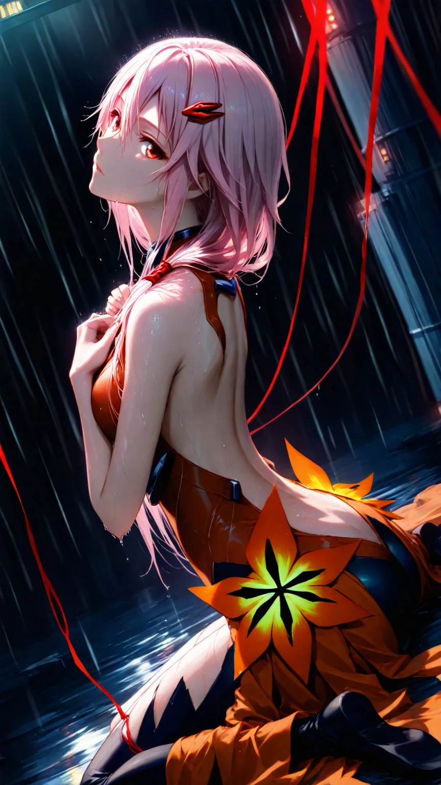 Gentle and lovely Chinese beauty, Exquisite and sexy clavicle, Charming goose egg face, Double eyelids, Bright peach blossom eyes, Pink lips, Small upturned nose, Bare shoulders, focused face, Close-up of face, Ultra high quality, Super Detail, Full body image, Ultra-thin translucent, Pink hair best proportions four fingers and one thumb, Cat ears