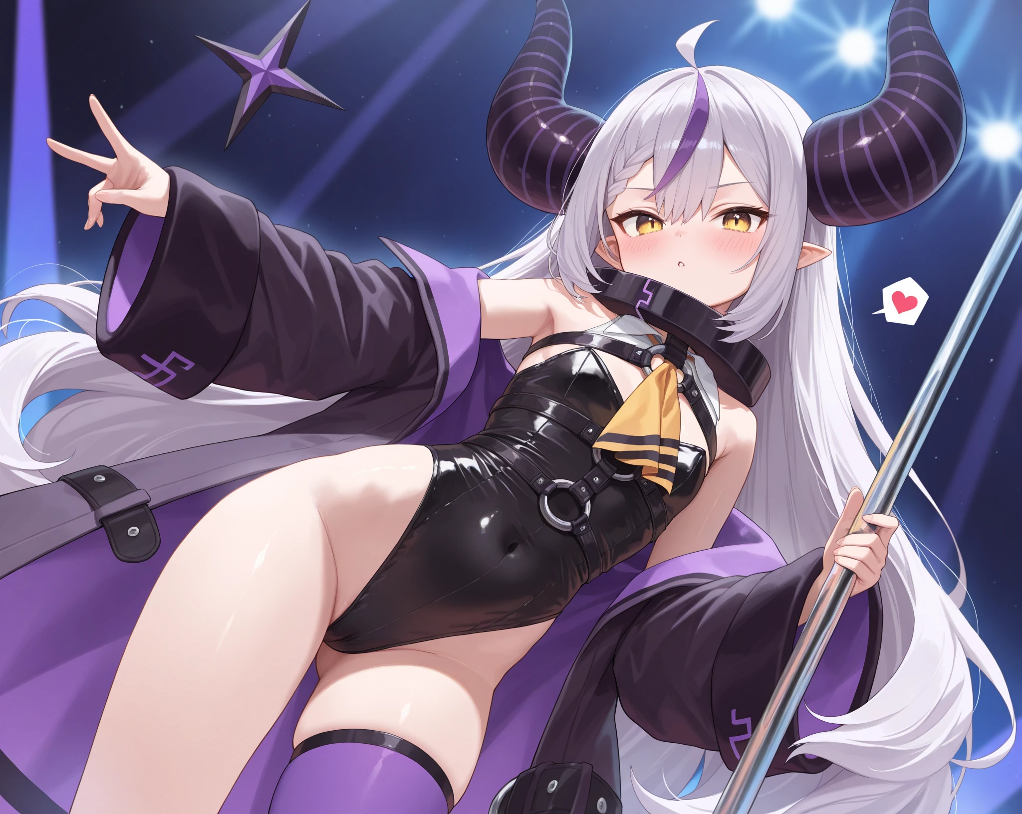 (Masterpiece), Best Quality, ultra-detailed, 1girl (SMMars, Slender and sexy body, lovely breasts, dark skin(snake skin ), naked body, , white hair,very long hair, red eyes(snake eyes), half-closed eyes), evil face, smirk, parted lips, solo, facing viewer, looking at viewer, nipples, navel, purple pleats skirt,skull, skull brooch,jewelry,purple choker, purple gemstone, purple sailor collar, short sleeves, ultra mini skirt, elbow gloves, full moon, outdoor, fog, standing, Sexy waist teasing, a arms up pose, love juice flows out of her pussy, hugging, 1boy(big snake), hug,a snake is her body around tied