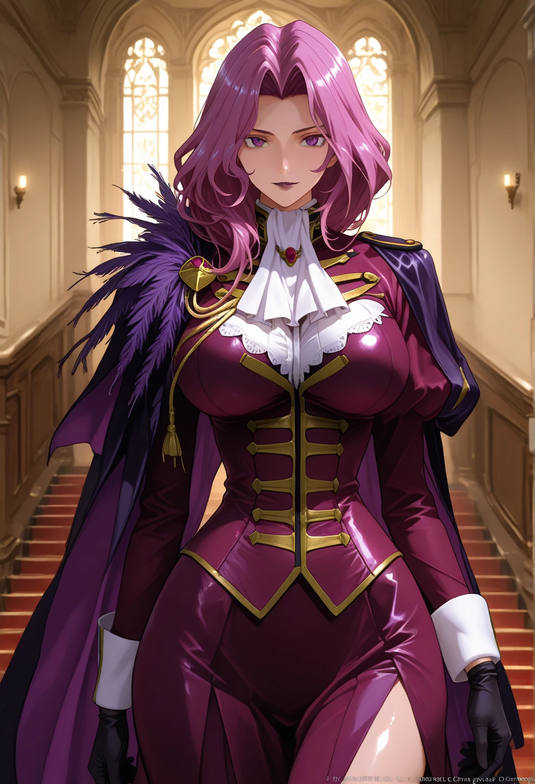 best quality,masterpiece,highres,original,extremely detailed wallpaper,perfect lighting,extremely detailed CG,<lora:add_detail:0.3>,perfect_photography.txt,
<lora:cornelia_li_britanniaV2:0.6>,cornelia_li_britannia,