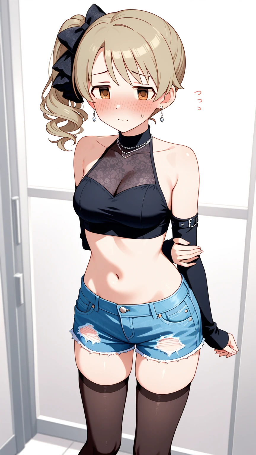 Marin Kitagawa, 1 chica, rubia, lingerie, a medio vestir, obra maestra, animado, Lowered trousers, Camiseta levantada, selfie