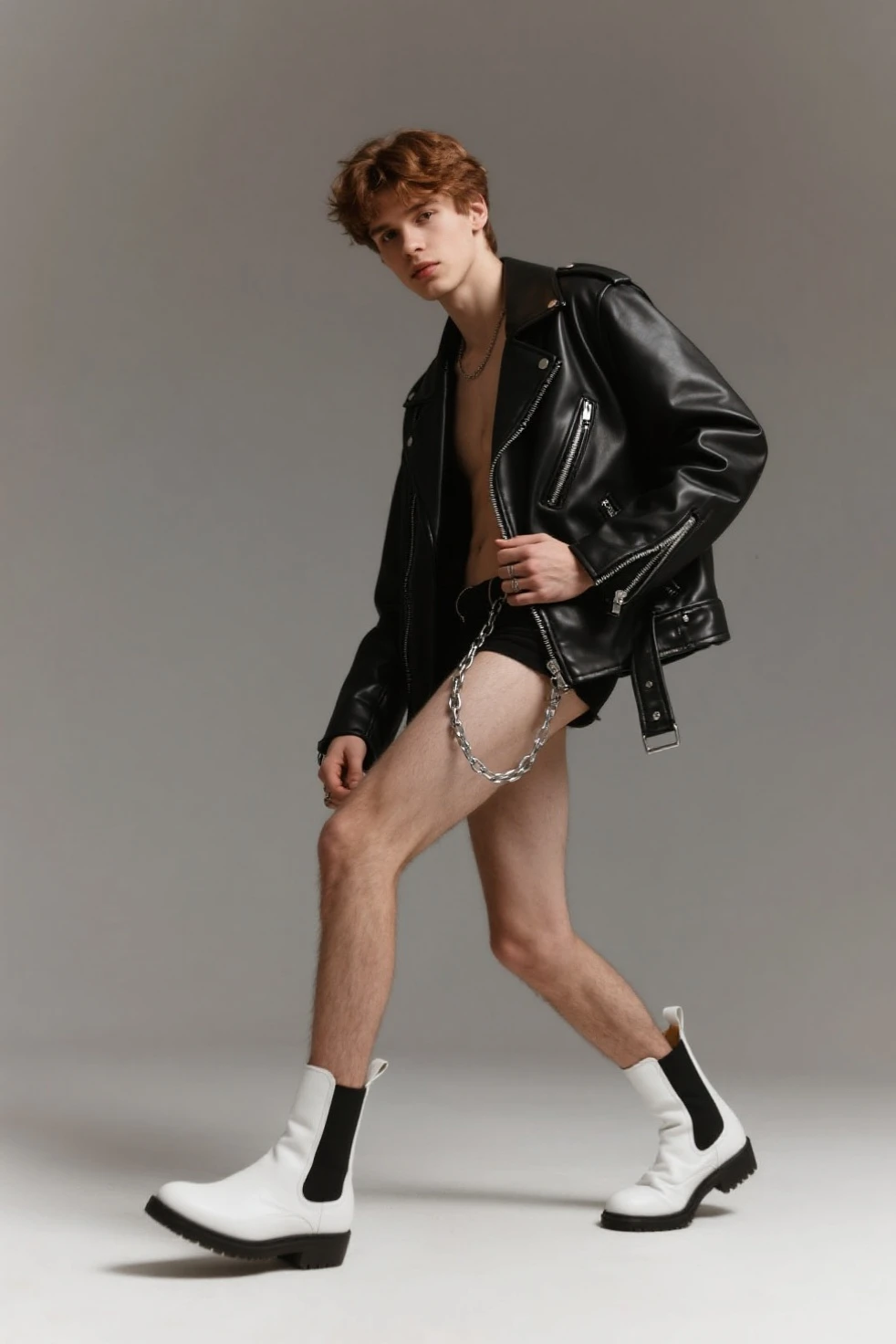 a cute prison boy, a boy is standing between 2 strict teachers, (spandex shorts:1.2), black hair, topless, very cute tiny boy, very short height, 11 years old, detailed big hard bulge, soaked, a bullwhip,