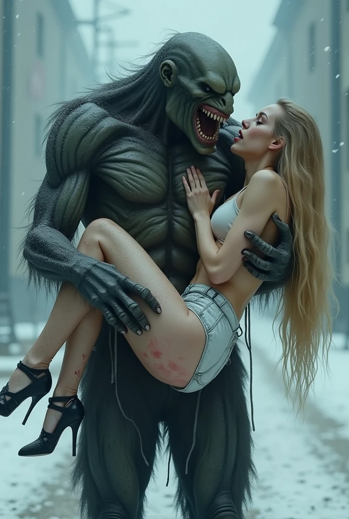 A highly detailed and graphic portrait of the beautiful Billie Eilish, de 18 anos, in an unexpected and violent scene, Explicit sex scene on a street in South Africa, ((cena de sexo com double penetration)), ((double penetration)), ((double penetration anal)), a Woman is raped by two men, a crowd of spectators photograph a Woman. Sexo de double penetration, ((2 homens inserindo seu pênis em uma Woman albina)). ((full naked)), ((skinny:1.1)), ((naked)), ((flat chest:0.9)), ((hard nipples tips)), ((hard nipples tips)), ((hard nipples tips:1.2)), ((toned:0.3)), ((pale skin)), ((Caucasian skin)), ((white skin)), ((long hair)) ((Longhaire)), ((Longhaire ate a cintura)), ((Blue eyes)), ((white skin:0.7)), ((white hair)), ((skin covered in sweat)), ((soaked skin)), ((skin dripping sweat!!)) ((shine body!!)), ((Sweaty)), ((sunlight on the body)), ((bright sunlight over the body)), ((anal prolapse)), ((mucosa anal para fora do anus)), ((anal prolapse exposto)), ((blood in the prolapse)), The Woman is beautiful and very thin, Very thin Woman, Extremely thin Woman, the Woman is completely naked, blood in the vagina, blood runs from the vagina, muito blood in the vagina, the Woman has many freckles on her body, the Woman'The body is drenched, blood drips from the Woman'genitals, a lot of blood leaks from the Woman'anus, the Woman has injuries on her body, the Woman'The body is drenched de suor. O foco da cena está nos órgãos genitals pingando sangue, muito blood in the vagina da Woman, lots of contrast, vibrant sunlight, Woman'Hair flies in the wind, pretty long hair, ((focus on the ass))