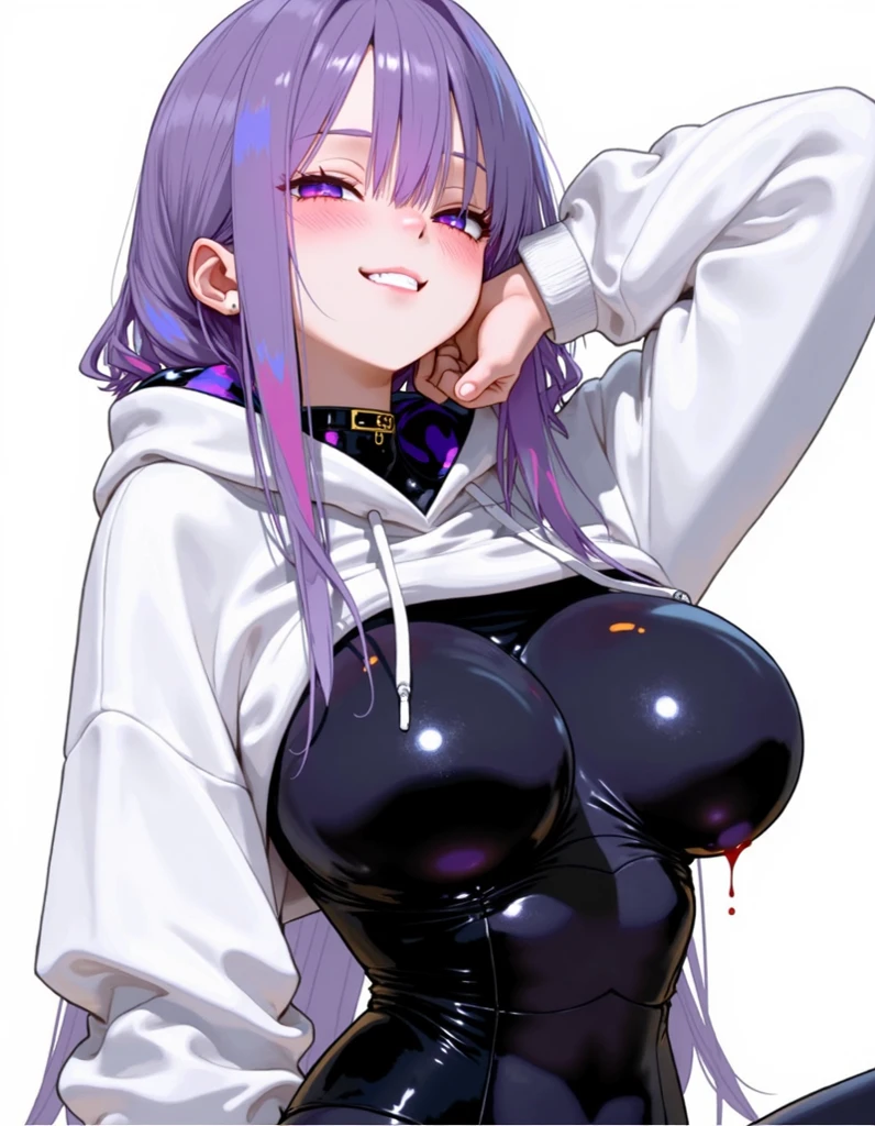 ejaculation、How、Showing sperm in mouth、Ultra-detailed illustrations、Ultra-precise expression、masterpiece、Highest quality、ultra High resolution、High resolution、Hiromitsu Takeda Style、White background、Simple Background、One girl、solo、Mash Kyrielight、light purple hair,short hair,hair over one eyes、Completely naked、Purple eyes、(ahegao)、Vulgar expression、smile、Open your mouth、blush、Large Breasts、Big Breasts、Erect nipples、Choker of Hearts、White Breath、Sweat、pubic hair、、How、Glowing Skin、shiny skin、Front angle、View your viewers、