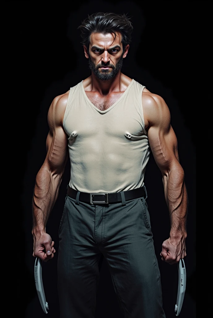 Hugh jackman dressed as Wolverine