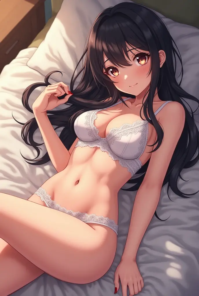 Anime Waifu beautiful detailed eyes, beautiful detailed lips, extremely detailed eyes and face, longeyelashes, 1girl, sensual, young woman, medium breasts, beautiful feminine face, nice thighs, slim, sexy, erotic, beautiful clothes, perfect body, cinematic lighting and framing, (best quality,4k,8k,highres,masterpiece:1.2),ultra-detailed,digital painting,portrait,glamorous,highly detailed,soft lighting,warm color tones 1girl, bed, bed sheet, bra, breasts, brown hair, cleavage, collarbone, large breasts, long hair, lying, navel, o-ring, on back, on bed, panties, pillow, red bra, red panties, solo, underwear Anime Kawaii sexy Perfect Slim sensual body Perfect breast and beautiful thighs, An intricate and highly detailed illustration of anime Young 1girl a beautiful girl wearing an elegant blue dress, long flowing hair, detailed facial features, {belfast_azurlane:0.90}, , ultra-detailed, 8k, studio lighting, skin and fabric textures, warm lighting, golden hour, dramatic shadows, intricate details, painterly, digital art, concept art