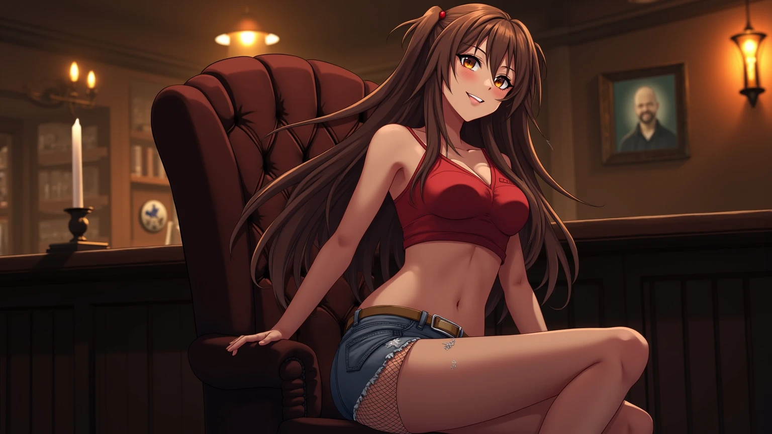 Girl sitting in a cage