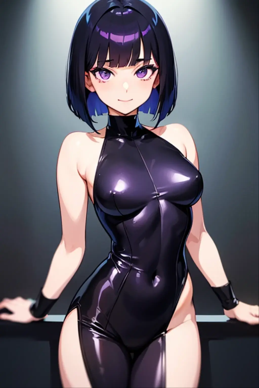 young, , sexy evil demon,fantasy background, slim body, only tight skimpy clothes, standing infront of a sex shop store, whore, slut, small girl, standing in a seductive way, full body, ass, small girl, furr gloves, gog ears, short hair, dark blue hair, blue eyes