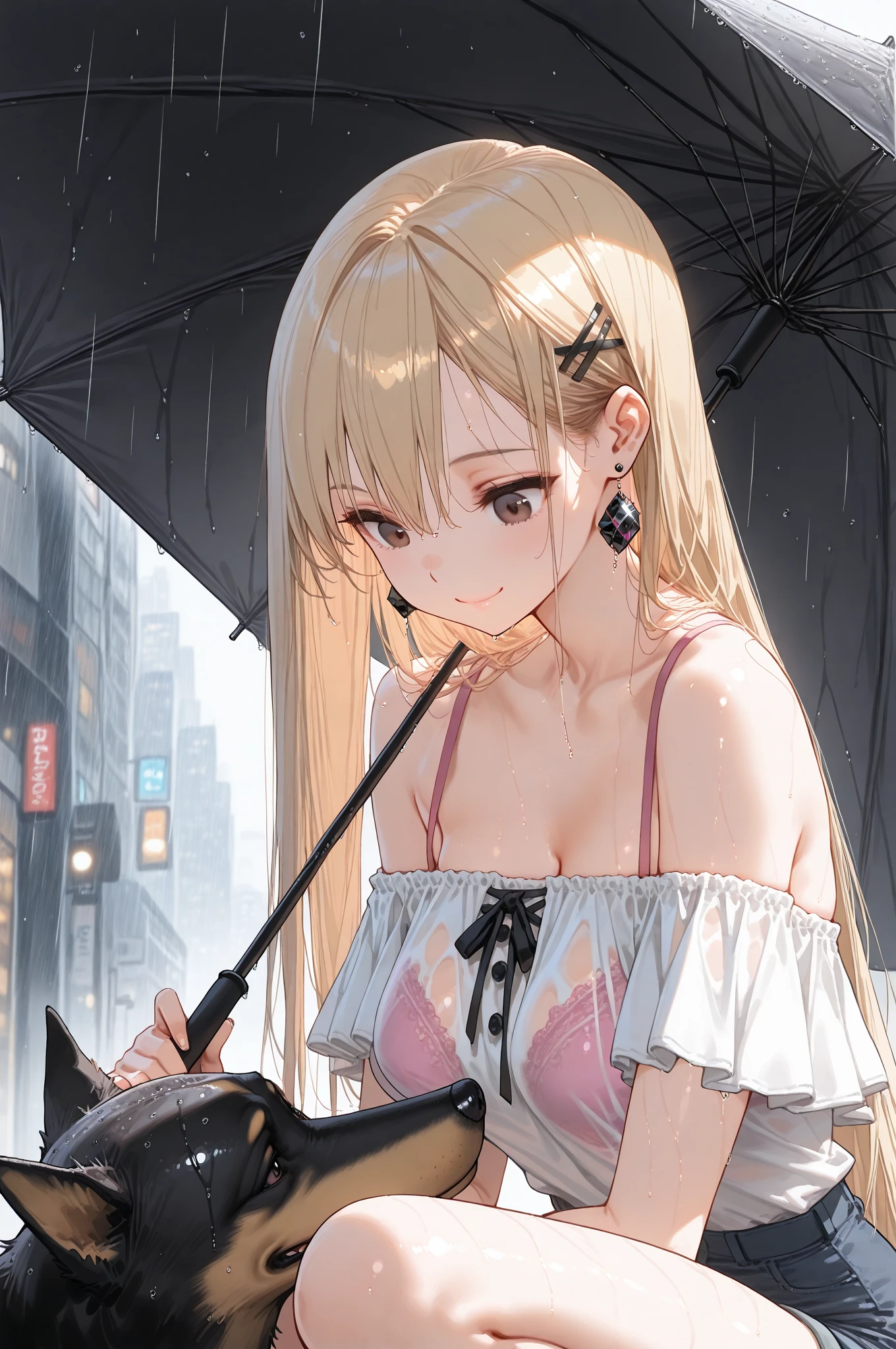stringパンツ, Blonde, Wetた髪, Earrings, Large Breasts, Ahegao, Saliva stringing, piece, Two Girls, Gal, string, underwear, night, Covered in saliva, Sweaty, Wet, first round