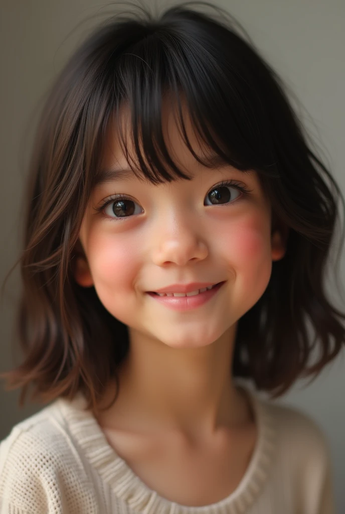 4-year-old、smile、Shining eyes、Big eyes、stare、