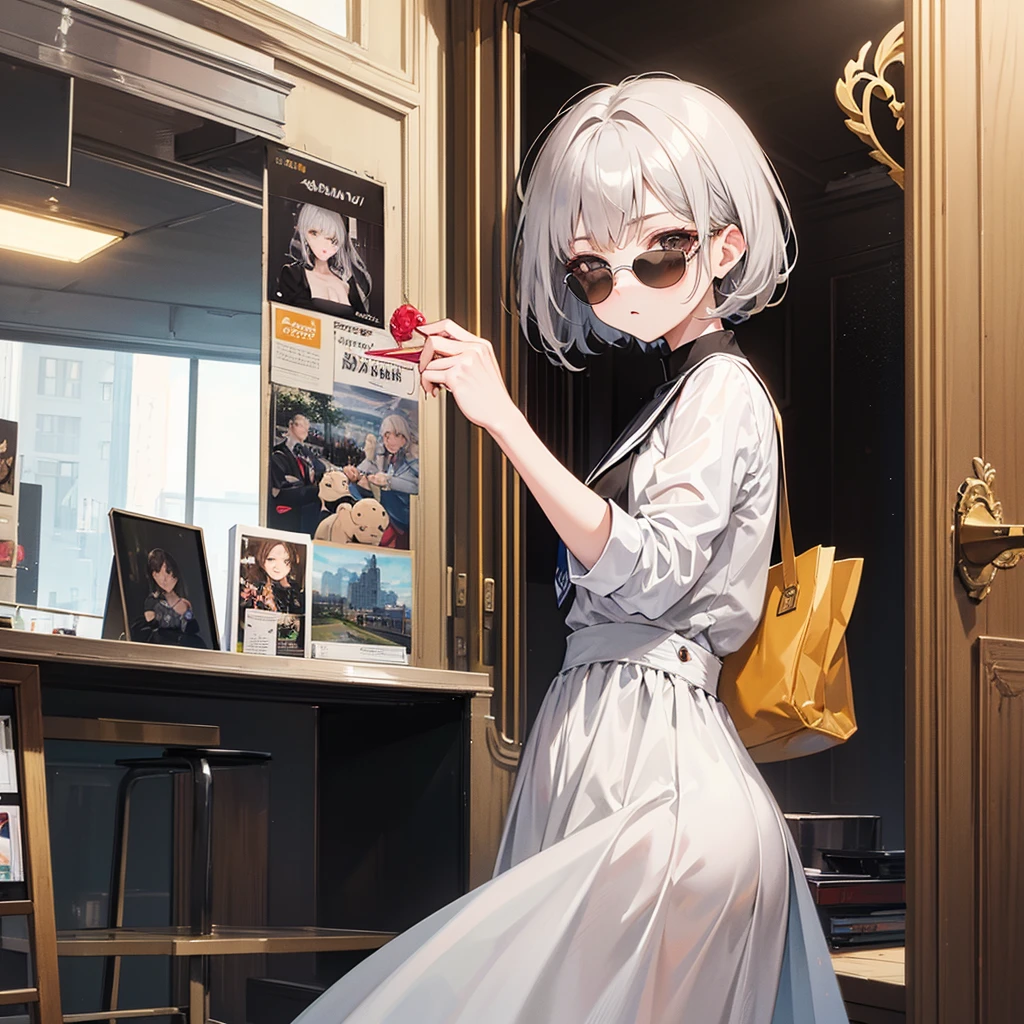 (1girl_1.1), {sitting _ lying _ kneeling _ standing }, (mirror_1.1),( holding phone_1.1), clothes