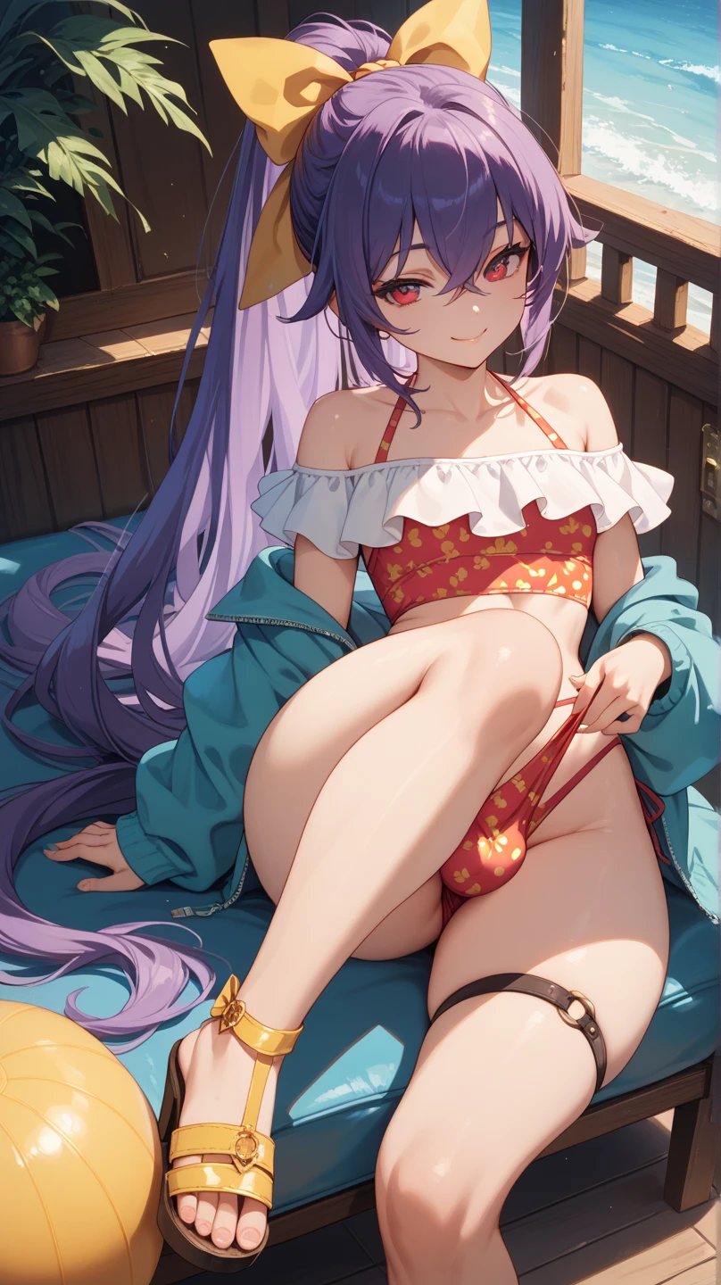 (Best Quality, Masterpiece),sexy mommy, Front cover of a women's cooking magazine, , naked, erotic, 18+, nsfw, 1girl, 30 years old, stunning, painful, cry, tears, spread legs, tentacles , tentacles bondage legs, hourglass figure, super mini bikini, Perfect bright red Santa Claus leotard:1.3)、((White High Socks))、Wearing a Santa Claus hat、((Wearing a Santa Manto)), pinny apron, Christmas cakes are sold in stores,  beautiful food, text, diagrams, advertisements, magazine title, long straight purple hair, purple eyes,