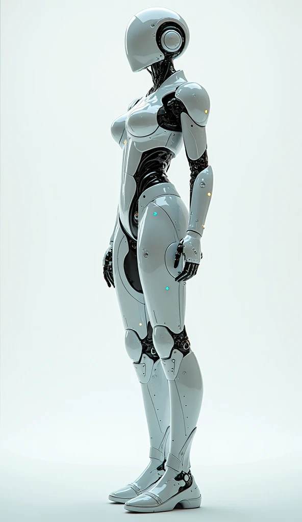 Translucent ethereal mechanical girl,garota futurista,Mechanical joints,garota mecha,Fundo urbano futurista, full body, no cropped parts, (((full body image)))