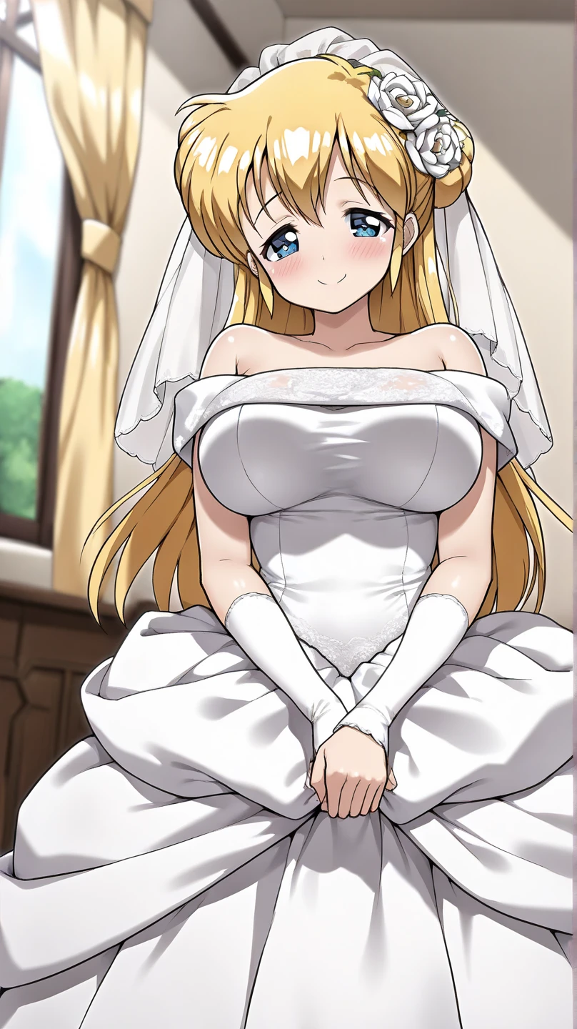 ((Highest quality)), ((masterpiece)), (detailed), （Perfect Face）、The woman is a member of the Hutt clan, Tearje the Hutt, with green eyes, medium-long blonde hair, an iron collar, and a gorgeous, jeweled vintage wedding dress and vintage wedding veil. She is picked up by Jabba the Hutt, who inserts his penis into her vagina and ejaculates a large amount of semen into her, as she moans with joy and reaches orgasm.、Jabba the Hutt picks up a woman, fondles her, and impregnates her、The woman loves Jabba the Hutt and looks at him with a gentle smile.