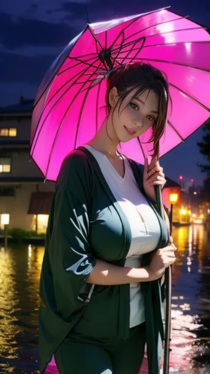 ((17 year old very cute extreme exhibitionist girl wearing a transparent floral yukata)), (no panties), (braless), ((big breasts, cleavage, exposed breasts, exhibitionism)), Best quality, Masterpiece, Ultra High Definition, (Photorealistic:1.4), Raw photo, (Perfect body shape), (Slim:1.1), Dynamic pose, ((Full figure:0.9)), Solo, Sagging breasts, Uniform, On the street, Deep shadows, Unobtrusive, Cold light 12000K, Beautiful detailed sky, detailed Tokyo street,  Highly detailed face and skin texture, Detailed eyes, realistic eyes, beautiful detailed eyes, (realistic skin), attractive, ultra high res, ultra realistic, highly detailed, (exhibitionism), ((she is wet)).