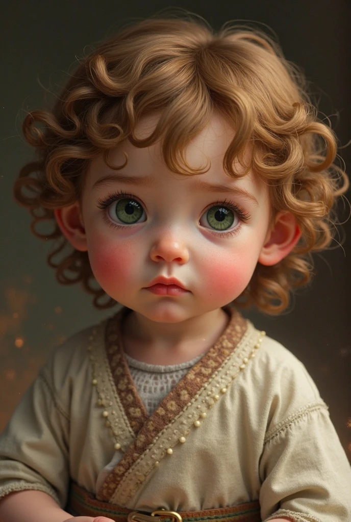 (cbzbb:1.25), portrait of cutest frodo baggins baby illustration, artstation, CGI_Animation,