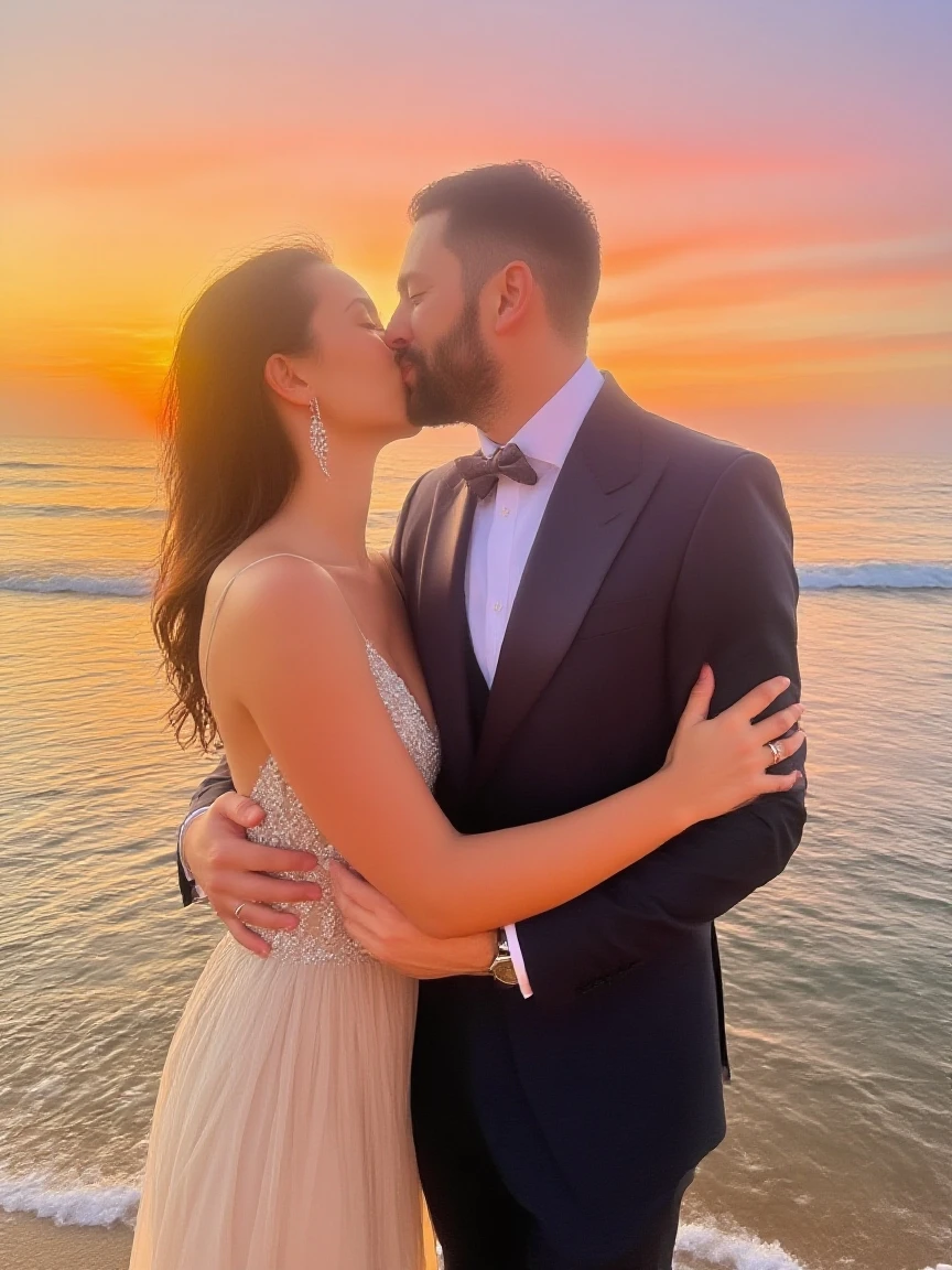 white strapless dress, (big giant enormous oversized massive huge colossal:1.5), (gigantic sagging breasts:1.5), (very long hair:1.25), wavy hair, cleavage, side view