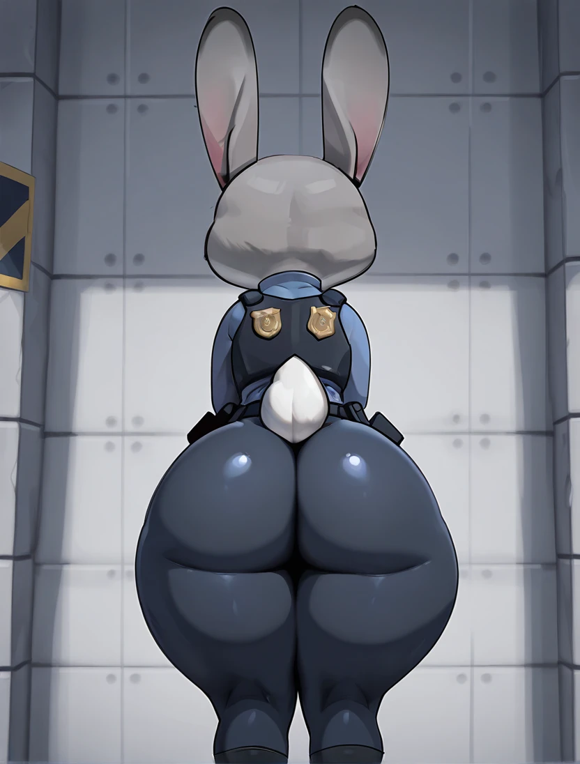 score_9_presence, score_8_up, Judy hopps, zootopia, HD, high res, solo portrait, feet visible, furry; anthro, masterpiece, movie accurate, detailed fur, anthro; slim figure, black nose, cute purple eyes, long eyelashes, fluffy tail, big bunny ears, sharp black nails, curvy hips, big butt, beautiful legs, beautiful feet, with a lustful expression, wearing black latex bdsm suit, teasing, with a sexually protective pose, ripping her latex clothes and exposing her anus, detailed anus, ultra detailed anus, Judy Hopps stimulating her anus, fisting her own anus, hand on anus, anal fisting, background filled with sex toys, dildoes, and bdsm toys on the background, lots of dildoes in the ground.