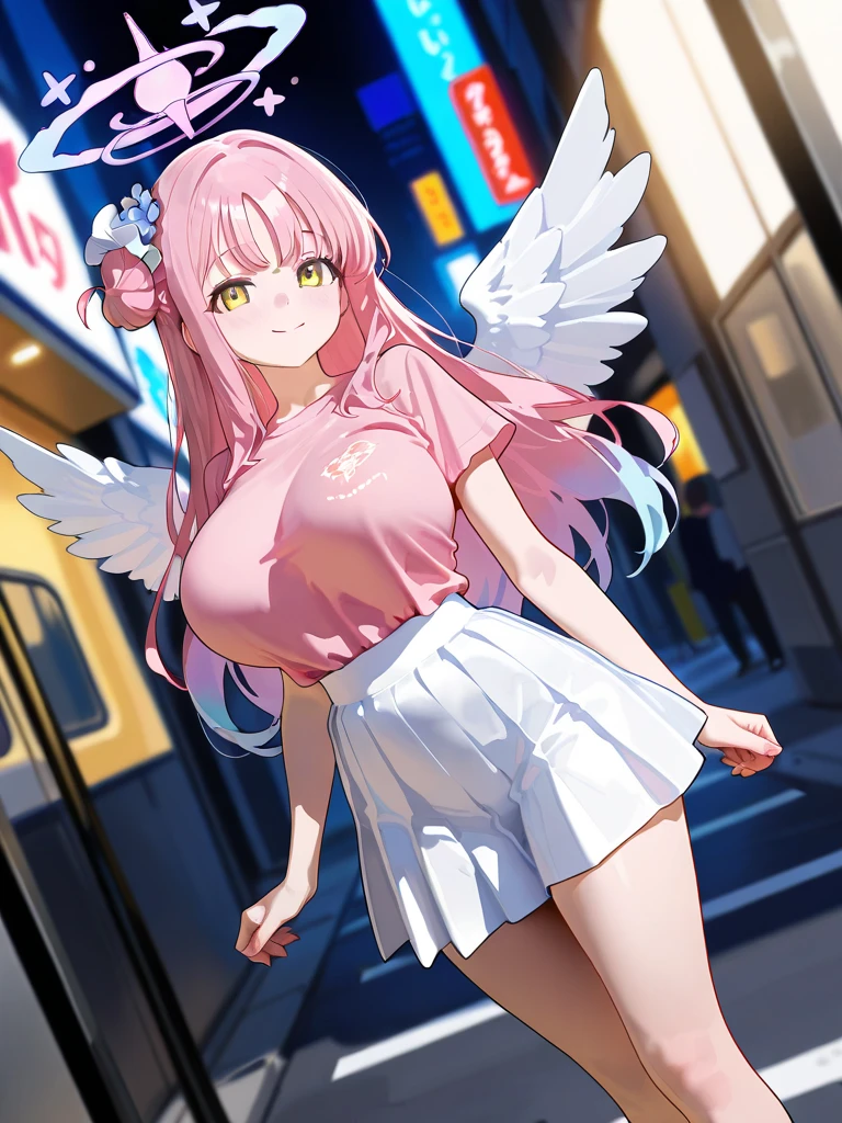 Beautiful white skin anime girl with pink miniskirt,White garter with garter,white bustier,golden trim,Steampunk style clothes,full bodyesbian,with short white hair,Red outline, greene eyes,Pink lenses,Rococo style,NFFSW,NFFSW,8K,Futuristic retro city by night,the whole,Open,Exposing female genital organs,Liquid milk,On the thighs,Sexual ,Sexual themes,dampness