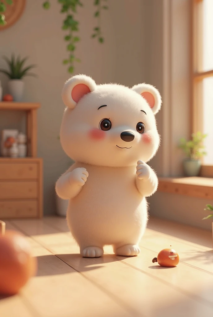 Cute little bear、white background