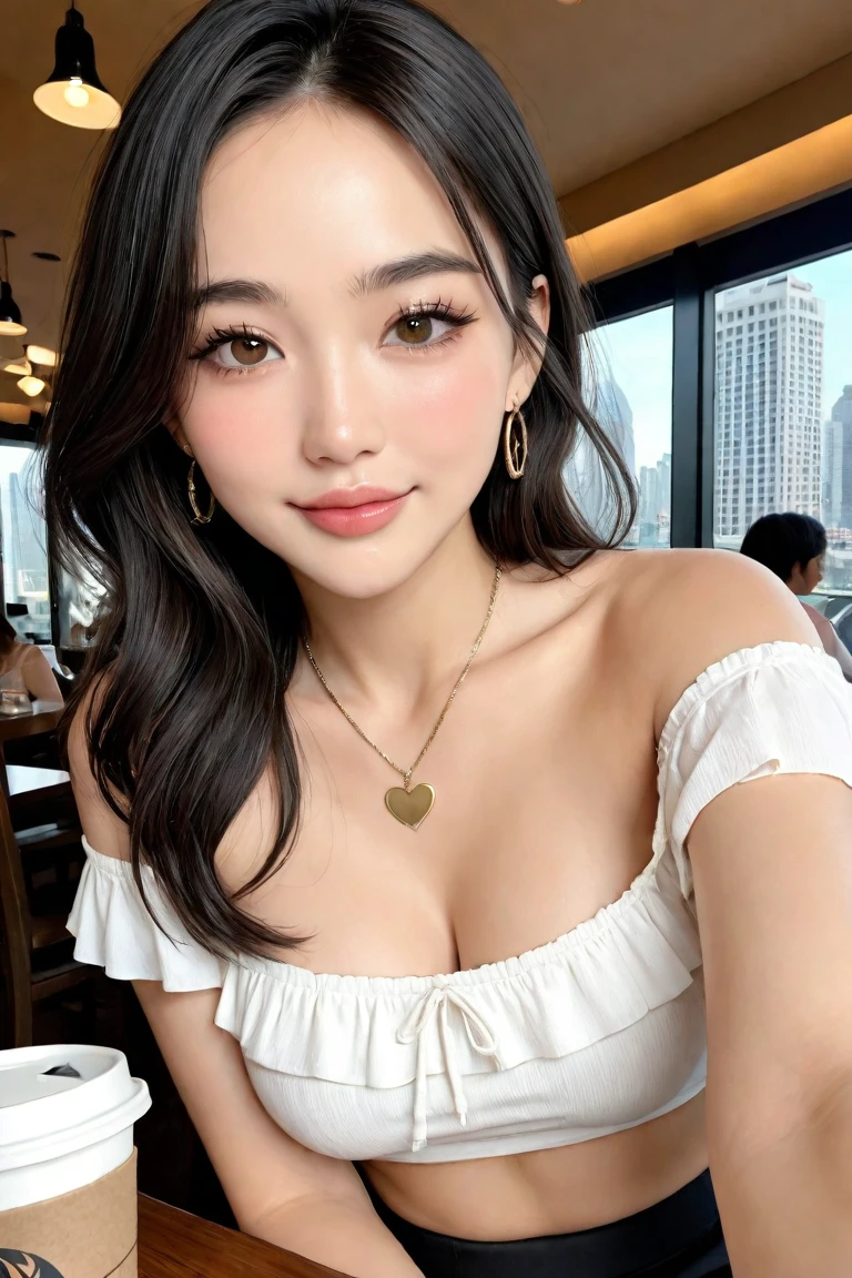 (Masterpiece), (Best Quality), (Super Detail), (disheveled Hair), (Illustration), (1 Girl), (Interview), (Brief Background), Beautiful Detailed Eyes, Delicate Beautiful Face, Floating, (High Saturation), (Shine), Focus on Face, Black Hair, Bangs, Full Smile, Floating Hair. girl, maiden in love, pixiv illustration, top quality, super detailed, smile, clever, beautiful face, 4K, nature, sunlight through trees,