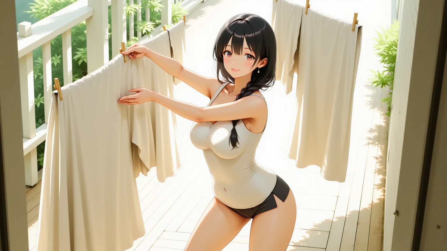 (​masterpiece:2.0), (top-quality:2.0), (standing naked in the hot spring:1.5), (extremely small white towel:1.5), (super sexypose:1.5), (view from the side:1.5), (blushed face:1.3), (hide crotch with hand:1.3), (super thin fabric:1.5), (Spilling boobs:1.4), (realistic:1.5), under the boobs, side boob is visible, naked, 1 little girl, precise small hands, Embarrassed look, Look at me and surprised face, extremely cute girl, innocent face, young face, Clear eyes, Shining eyes, small breast, shoulder is visible, Tummy is visible, cleavage of the breast is visible, stomach is visible, the lower abdomen is visible, The buttocks is visible, The crotch is visible, No pubic hair, dynamic posing, The beautiful skin, ultra-definition, Top resolution, golden hair