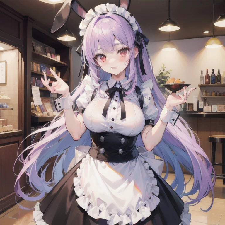 There is a woman with pink hair and bunny ears standing in a room, final fantasy style 14, final fantasy 14 sharp, neferpitou, Final Fantasy XIV, Final Fantasy 1 4 screenshot, She is in the potions workshop, wearing cyber bunny ears, ffxiv, close-up portrait of an artificer, Final Fantasy 1 4, tiflin sexy en su cuarto tirada 